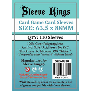 ZZ 142 Sleeve Kings - Sleeve Kings Card Game Card Sleeves ( 63.5 x 88 mm ) 110 Sleeves
