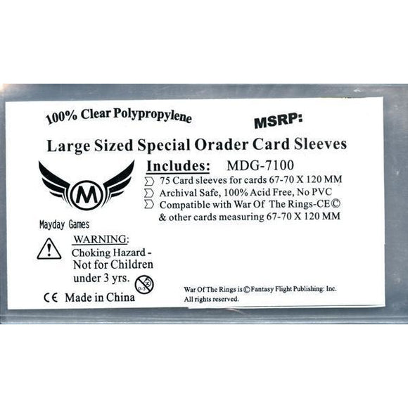 ZZ 137 Special Order Custom WOTR-CE Sleeves (67 MM X 120 MM) -75 Card BOARDWAY INDIA ZZ 137 Special Order Custom WOTR-CE Sleeves (67 MM X 120 MM) -75 Card BOARDWAY INDIA