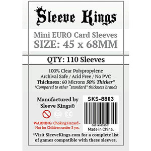 ZZ 143 Sleeve Kings - Sleeve Kings Card Game Card Sleeves ( 45 x 68 mm ) 110 Sleeves