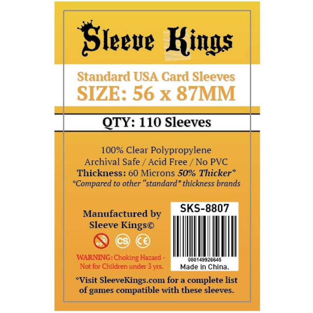 Sleeve Kings Euro Card Sleeves (59x92mm) - 110 Pack, 60 Microns Sleeve Kings Euro Card Sleeves (59x92mm) - 110 Pack, 60 Microns