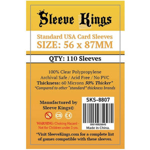 ZZ140 Sleeve Kings - Standard USA Card Sleeves ( 56 x 87 mm ) 110 Sleeves