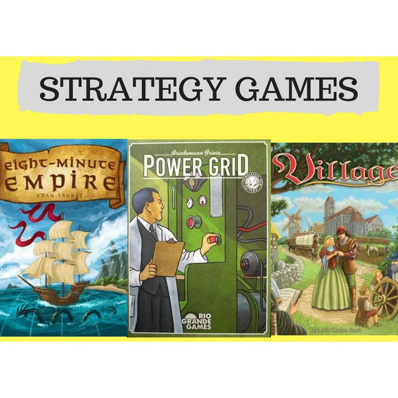 Strategy Combo Offer 1 - Eight Minute Empire, Power Grid, Village - Boardway India