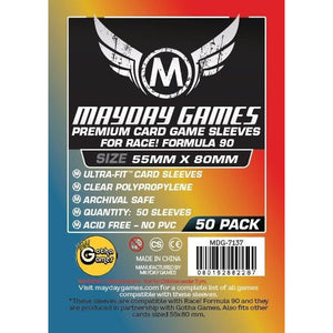 ZZ 113 Race! Formula 90" Card Sleeves - Ultra Fit (55x80mm): 50 Premium Sleeves - Boardway India