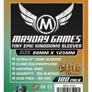 ZZ 139 "Tiny Epic Kingdoms" Card Sleeves (88x125mm): 100  Standard Card Sleeves - Boardway India